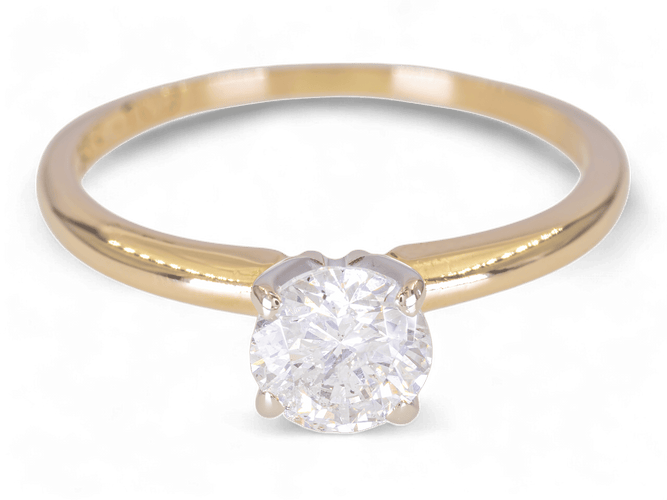 Bague 56.5 Bague en or 14 carats – Solitaire diamant 0,70 ct 58 Facettes AG30