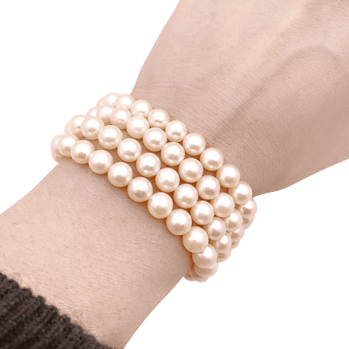 Bracelet Bracelet perles de culture 4 rangs, or jaune, saphirs. 58 Facettes 34535