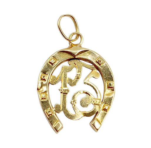 Pendentif Pendentif fer à cheval et numéro 13, chance 58 Facettes A05905