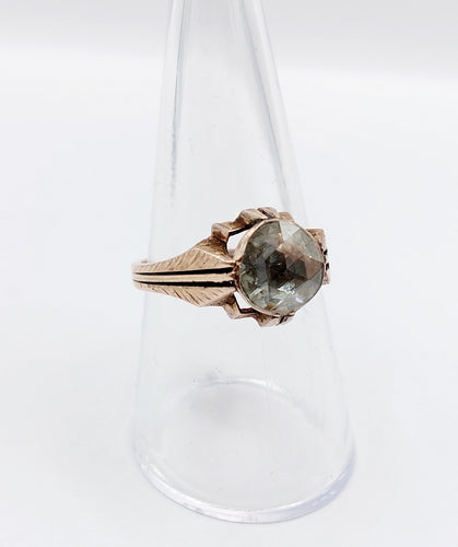 Антички прстен Soliter tank од ружичастог злата 14к и ружичасто сечени дијамант 