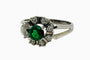 Bague 57 Bague en or blanc avec tourmaline et diamants 58 Facettes 50315