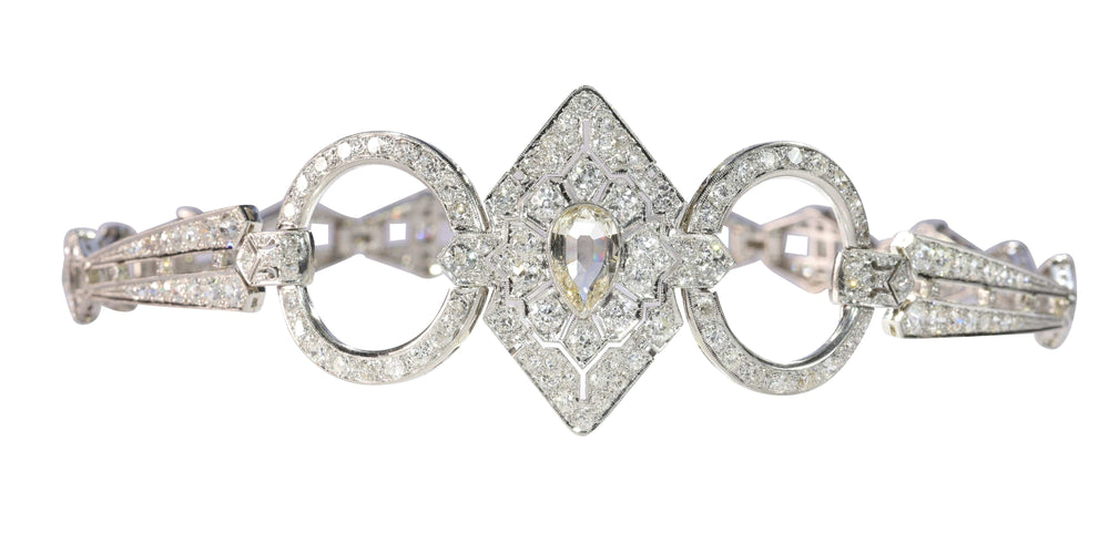 Collier Glamour des années folles : collier et coiffe pour chien en diamants style Art déco vintage 58 Facettes 23023-0064