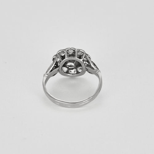 Bague 51,5 Bague marguerite en or blanc, platine et diamants 58 Facettes LJ25-330