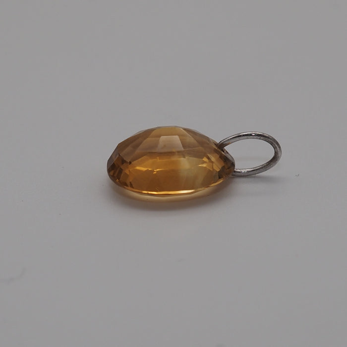 Pendentif Pendentif or blanc citrine 5.8ct 58 Facettes