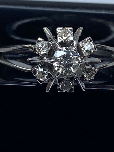 Bague 59 Bague Margueritte en Or blanc & Diamants 58 Facettes