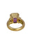 Bague 55 Importante bague, en or jaune, améthyste et diamants 58 Facettes