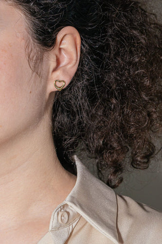 Boucles d'oreilles Tiffany & Co Boucles d'oreilles Puces Open heart Or jaune 58 Facettes 4150500RV