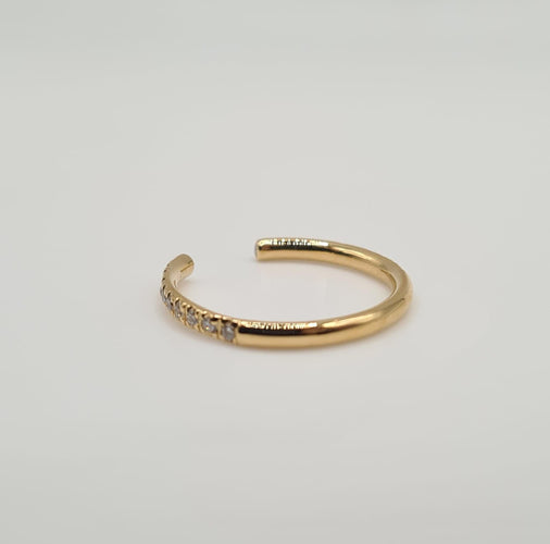 Bague 56 Bague or jaune sertie de diamants 58 Facettes