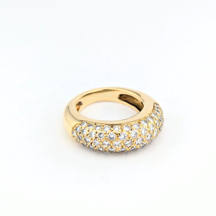 Bague 51 Bague jonc en or jaune et diamants 58 Facettes 31130