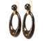 Boucles d'oreilles Antique tortoiseshell piqué gold earrings 58 Facettes 7646