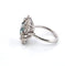 Bague 57 Bague vintage en or blanc avec une aigue-marine centrale et des diamants 58 Facettes
