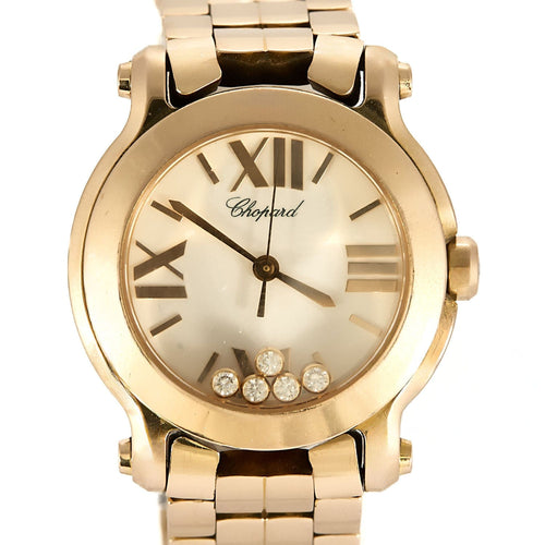 Montre Chopard-  Happy Sport - Montre en or rose et diamants 58 Facettes DRE1840