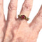 Bague 57 Bague design contemporain en or, diamants, rubis 58 Facettes Q82B