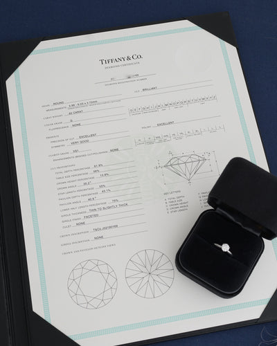 Bague 50 Tiffany & Co - Bague Tiffany Setting en platine et diamants 58 Facettes