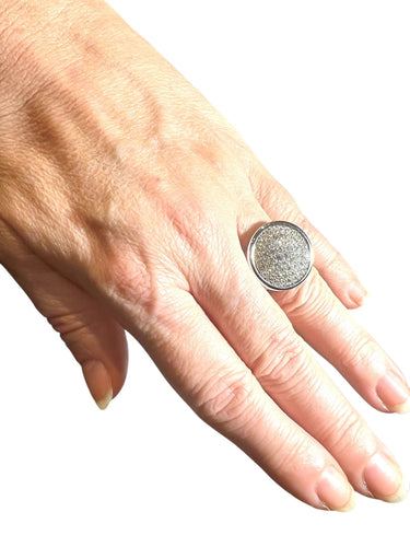 Bague 54.5 Bague or blanc diamants 2.15 cts 58 Facettes 7409 A