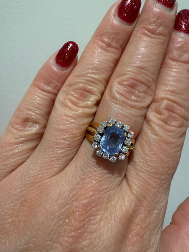 Bague 54 Bague Or jaune Saphir et Diamants 58 Facettes 1044/19