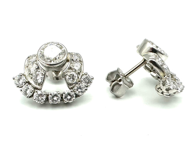 Art-Deko minđuše od zlata, Platinum i dijamanata 