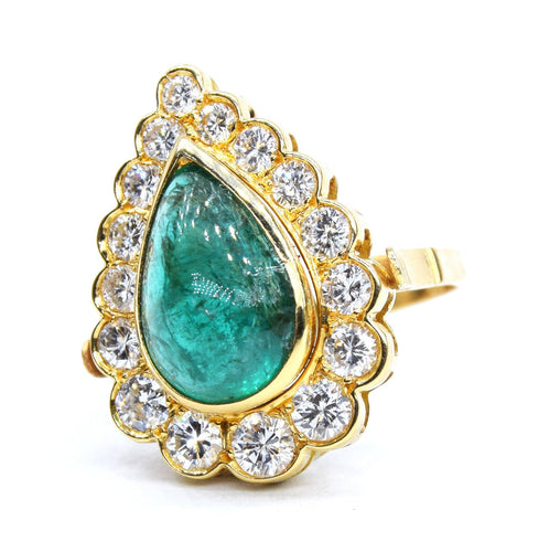 Bague Bague en or jaune avec émeraude 58 Facettes