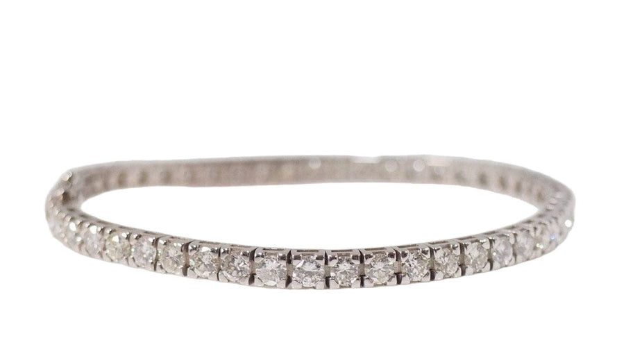 Bracelet Bracelet rivière en or blanc et diamants 6cts 58 Facettes F4890