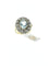 Bague 54.5 Bague en or jaune et argent , aigue-marine et diamants 58 Facettes