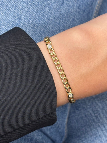 Bracelet Bracelet or jaune et diamants 0,40 ct 58 Facettes 978