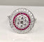 Bague 57 Bague or blanc diamants et rubis 58 Facettes AB308