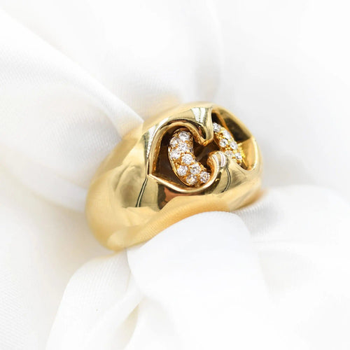 Bague Bague Bulgari Abbraccio en or jaune et diamants 58 Facettes 14577