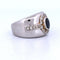 Bague 58 Bague vintage en or blanc avec saphir et diamants 58 Facettes