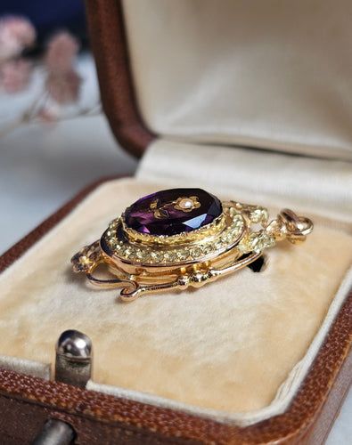 Pendentif Pendentif ancien en or rose et jaune 58 Facettes 313