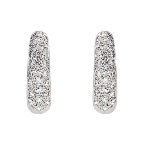 Boucles d'oreilles Boucles d'oreilles Créoles Or blanc Diamant 58 Facettes 4324639CN