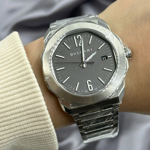 Montre BVLGARI - Montre Octo Roma 103740 GRIS 58 Facettes