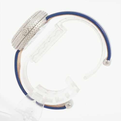 Montre Mauboussin - Montre L'heure du premier jour enfin cadran nacre bracelet cuir bleu 58 Facettes