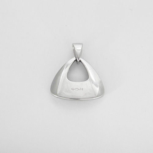 Pendentif Pendentif or blanc pavé de diamants 58 Facettes 340742