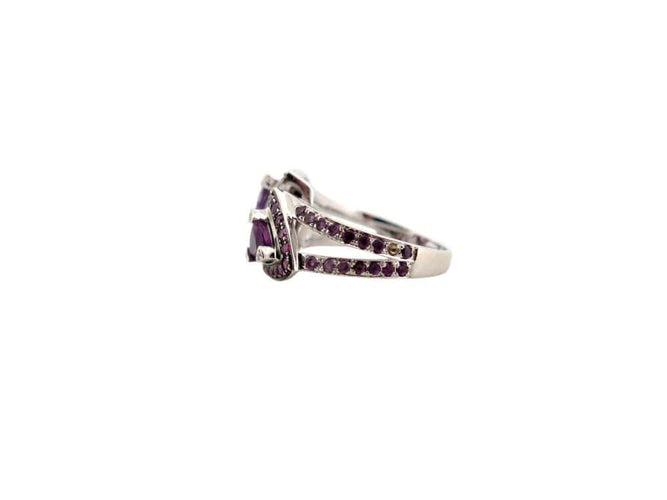 Bague 52 bague MAUBOUSSIN subtile dualite t52 amethyste diamants or blanc 18k 58 Facettes 267691
