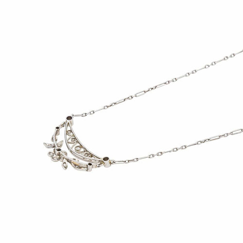 Collier Collier Or blanc Diamant 58 Facettes 3819221CN