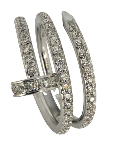 Anillo Cartier juste un clou en oro blanco y diamantes 