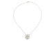 Collier collier pendentif fleur camelia or blanc 18k 119 diamants 1.63ct 9.3gr 58 Facettes 270129