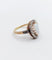 Bague 52 Bague pompadour antique or blanc 18k opale cabochon et diamants taille roses (circa 1900) 58 Facettes A05057