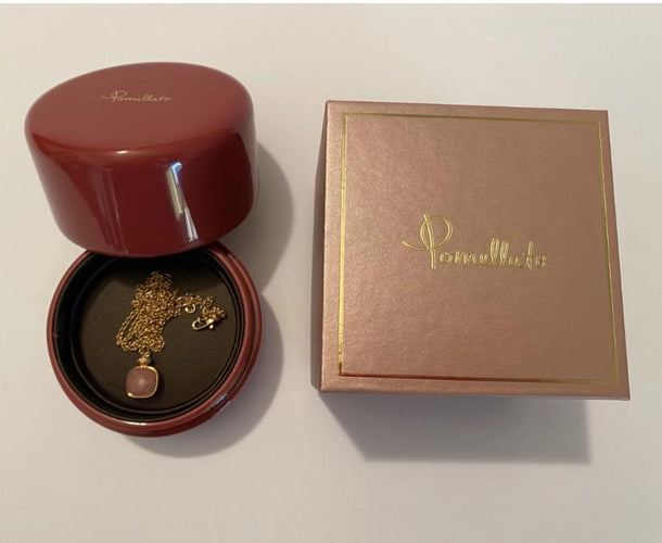 Collier Collier en quartz rose nude et calcédoine 58 Facettes