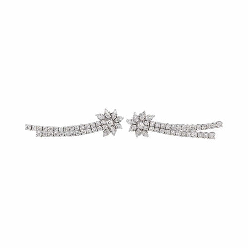 Boucles d'oreilles Boucles d'oreilles Pendantes Or blanc Diamant 58 Facettes 4901430CN