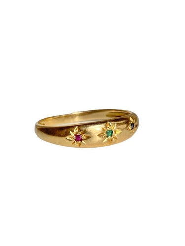 Bague 53.5 Bague, en or jaune 18k 58 Facettes