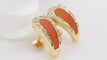 Boucles d'oreilles Boucles d'Oreilles En Or Jaune, Corail Et Diamants 58 Facettes 30530