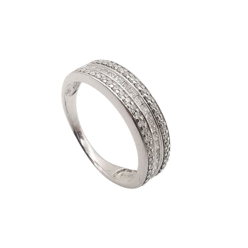 Bague 55 Bague en or blanc & diamants 58 Facettes