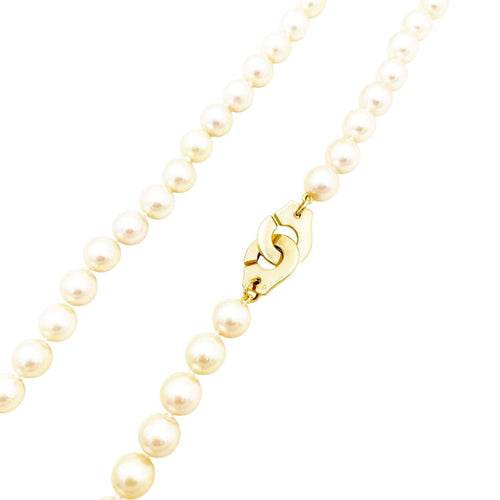 Collier Collier de perles Dinh Van, "Menottes R12", en or jaune. 58 Facettes 35155