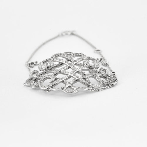 Bracelet Bracelet Dentelle or blanc diamants 58 Facettes LP22/17