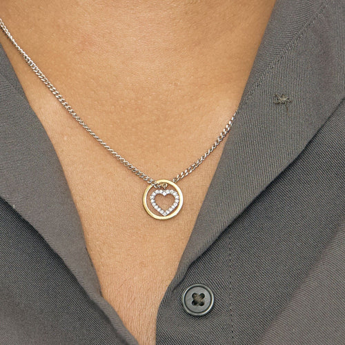 Pendentif Pendant en Or jaune & blanc 18k 58 Facettes CAN12053