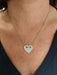 Collier Collier coeur or jaune, or blanc et diamant 58 Facettes 059431