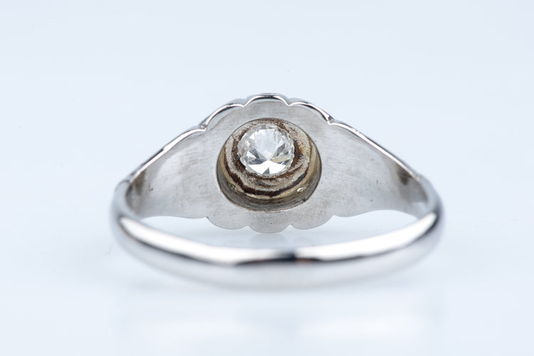 Bague 63 Bague diamant 0,25 ct en or blanc – travail ancien 58 Facettes BGDOC626-107