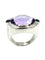 Bague 58 Bague or blanc 18K, améthyste, saphirs et diamants 58 Facettes
