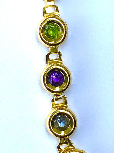 Bracelet Bracelet en or 18 carats et pierres fines 58 Facettes AB350